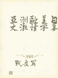 亚洲欧美日韩中文激情字幕