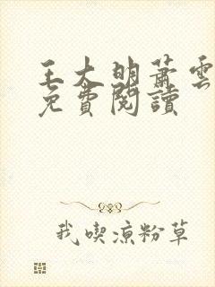 王大明萧云小说免费阅读封面