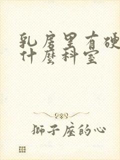 乳房里有硬块看什么科室