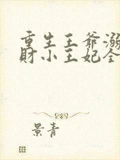 重生王爷溺宠贪财小王妃全文免费阅读