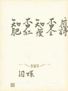 知否知否应是绿肥红瘦全诗赏析