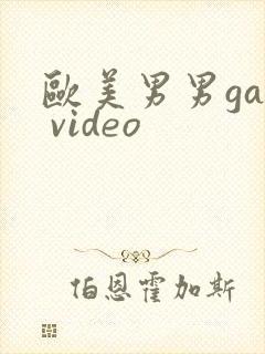 欧美男男gay video