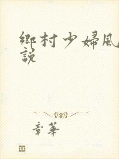 乡村少妇风流小说