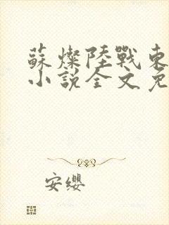 苏灿陆战东穿越小说全文免费阅读