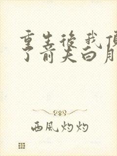 重生后 我顶替了前夫白月光