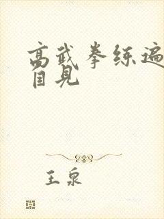 高武拳练遍顿悟自见