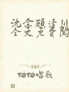 沈念顾清川小说全文免费阅读最新章