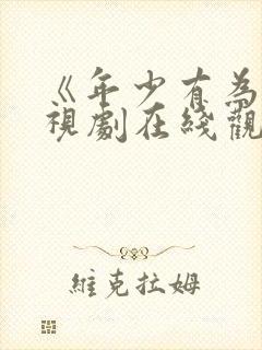 《年少有为》电视剧在线观看免费