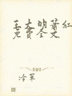 王大明萧红小说免费全文