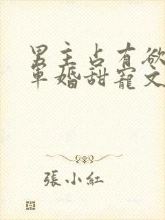 男主占有欲强的军婚甜宠文