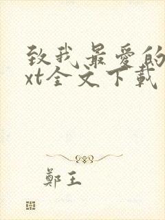致我最爱的你txt全文下载