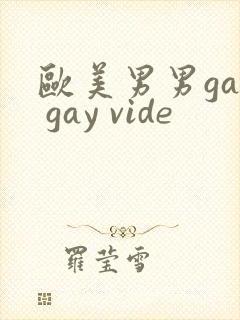 欧美男男gay gay vide