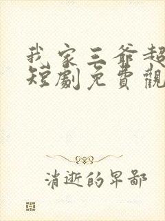 我家三爷超宠的短剧免费观看完整版
