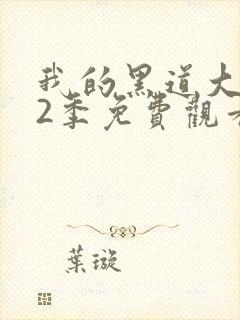 我的黑道大佬第2季免费观看完整版