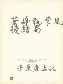 萧峥执掌风云最后结局