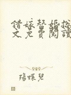 错嫁替婚总裁全文免费阅读小说