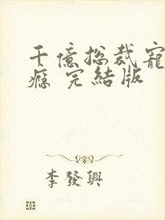 千亿总裁宠妻上瘾 完结版封面