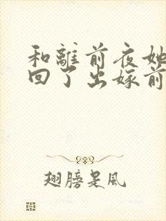 和离前夜她重生回了出嫁前