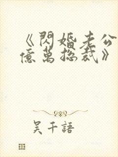 《闪婚老公竟是亿万总裁》小说