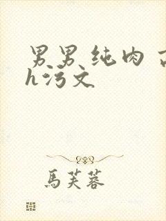 男男 纯肉 高h污文