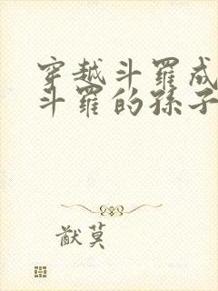 穿越斗罗成为剑斗罗的孙子