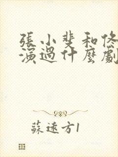 张小斐和佟大为演过什么剧