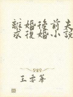 离婚后前夫哭着求复婚小说完整版封面