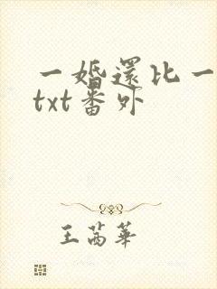 一婚还比一婚高txt番外