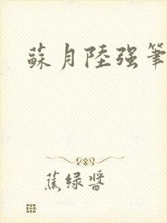 苏月陆强笔趣阁封面