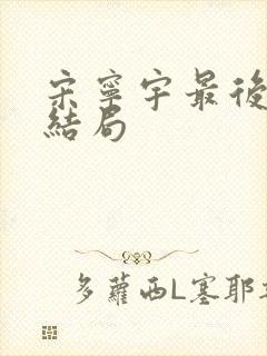 宋宁宇最后什么结局