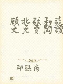 顾北弦和苏o全文免费阅读