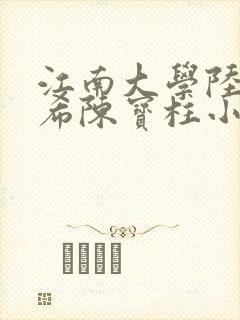 江南大学陆黄若希陈宝柱小说