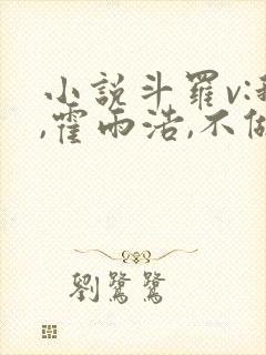 小说斗罗v:我,霍雨浩,不做小丑