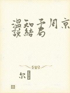 温知予周京野小说结局封面