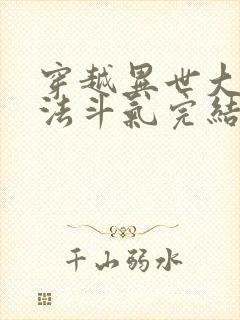 穿越异世大陆魔法斗气完结小说