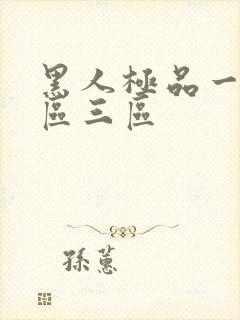 黑人极品一区二区三区