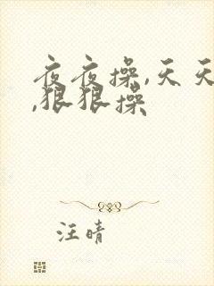 夜夜操,天天操,狠狠操封面