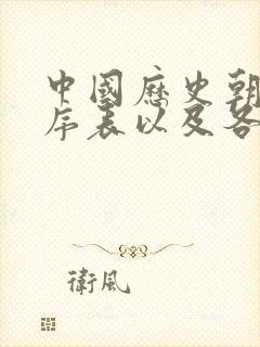 中国历史朝代顺序表以及各朝皇帝的顺序封面