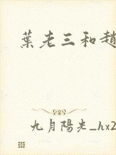 叶老三和赵姨娘封面