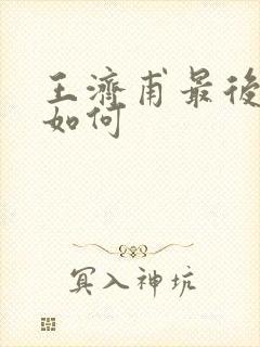 王济甫最后结局如何封面