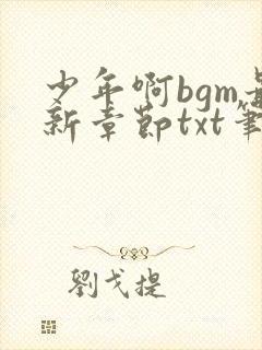少年啊bgm最新章节txt笔趣阁txt