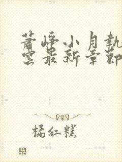 萧峥小月执掌风云最新章节