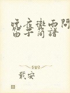 晚夜微雨问海棠笛子简谱