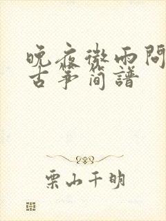 晚夜微雨问海棠古筝简谱