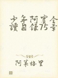 少年阿宾全文阅读目录75章笔趣阁