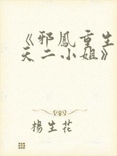 《邪凤重生:逆天二小姐》
