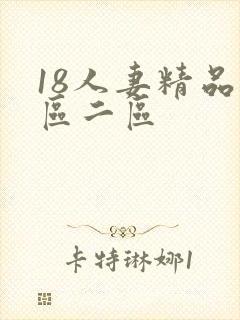 18人妻精品一区二区