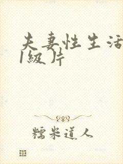 夫妻性生活黄色1级片