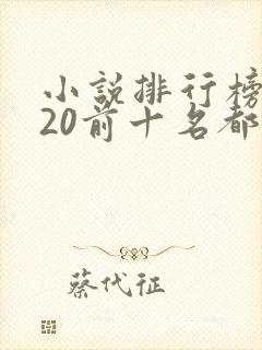 小说排行榜2020前十名都市