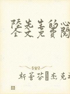 陆先生的心尖宠全文免费阅读封面